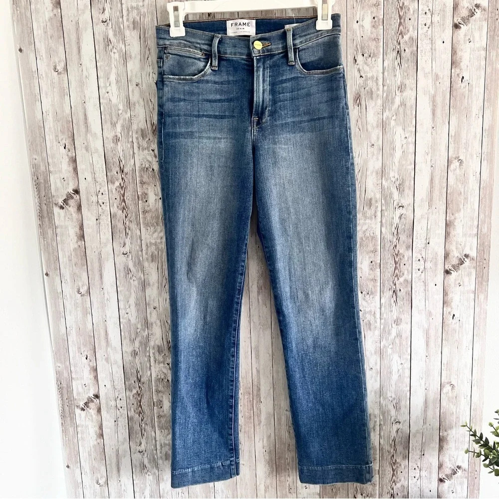 Frame Denim Women's Cropped Ankle Jeans - Medium Blue Wash